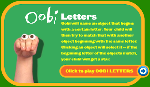 Noggin Oobi Letters Game