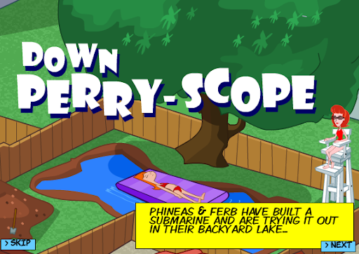 Disney Phineas and Ferb Down Perry-Scope Game
