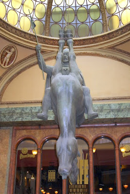 Prague sculpture by David Cerny in the Lucerna