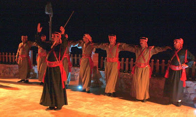 Dancers performing on the Petra by Night tour in Jordan