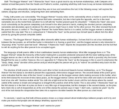 How To Write A Comparison Essay On Two Poems