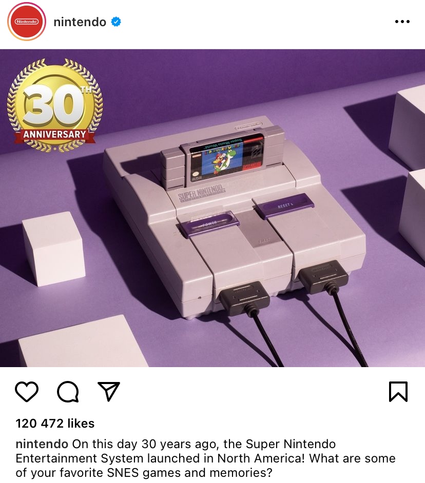 Instagram post from Nintendo