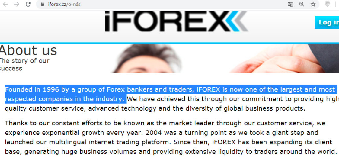 iFOREX's first website