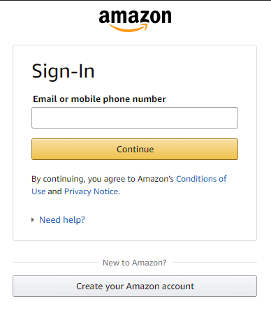 amazon sign in