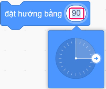 Hướng di chuyển trong Scratch