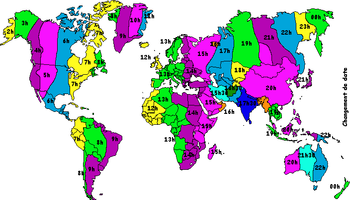 décalage horaire Birmanie