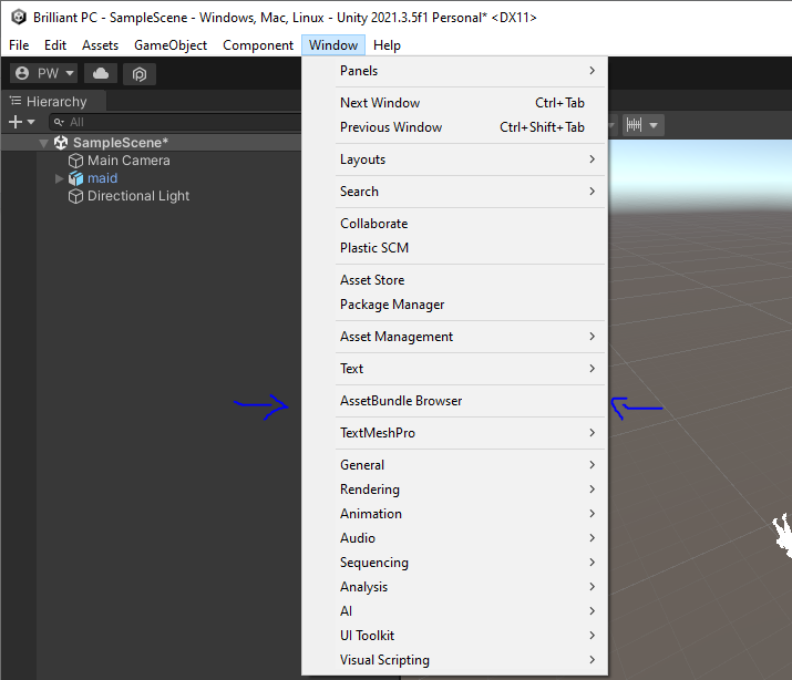 Unity Window AssetBundle Browser