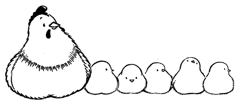 Hen and chicks - free coloring pages | Coloring Pages