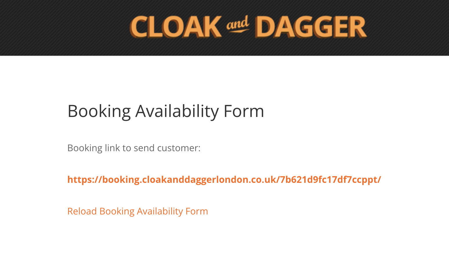 booking availability form