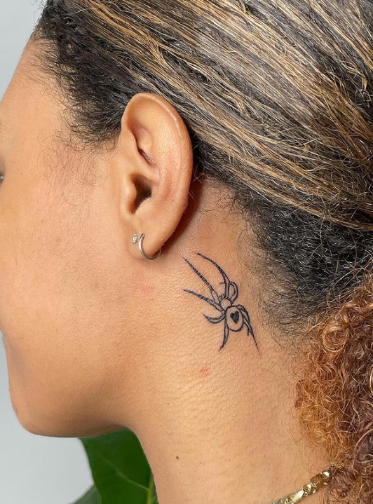 Hearted Spider Tattoo