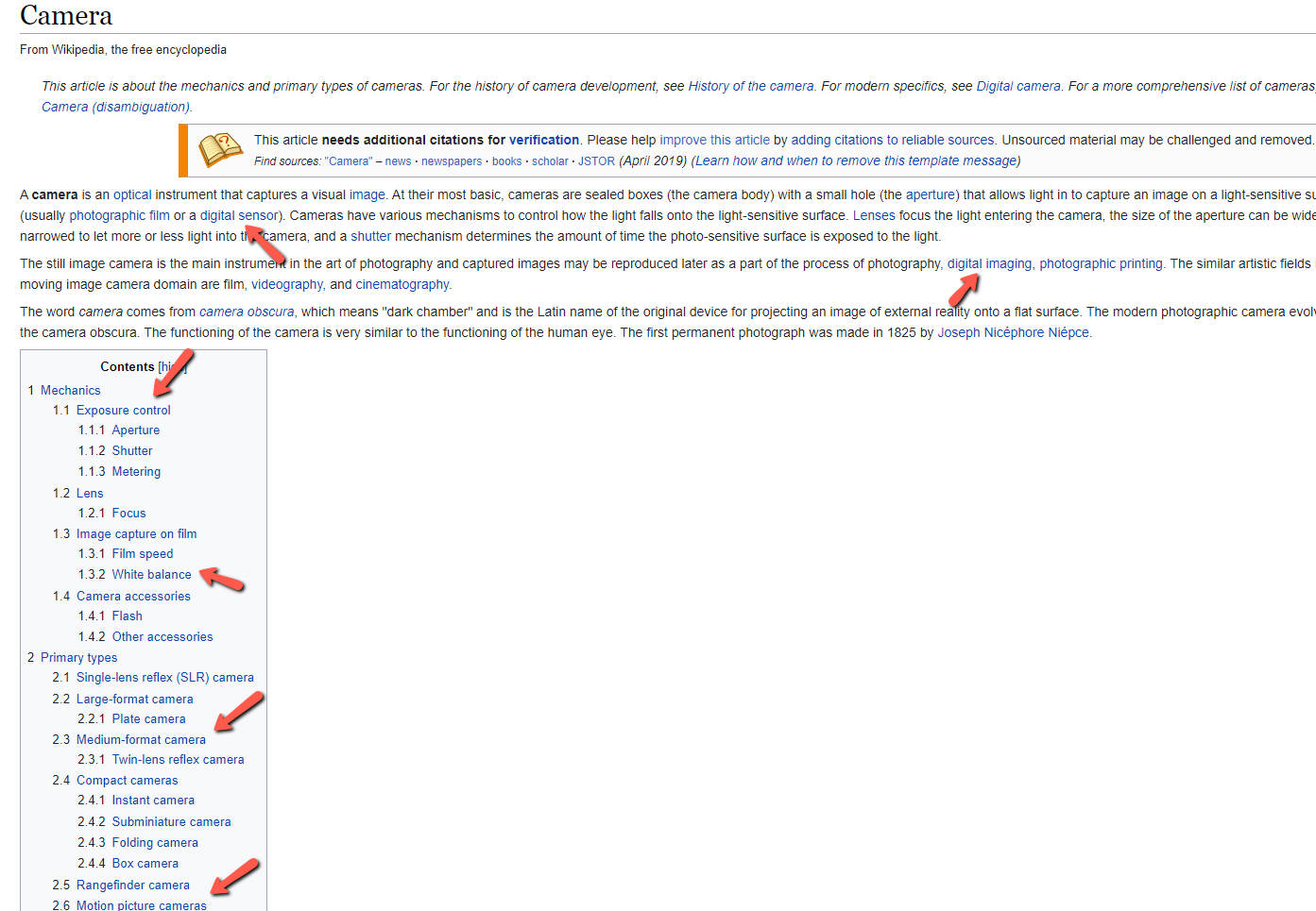 Image shows the keyword ideas on Wikipedia