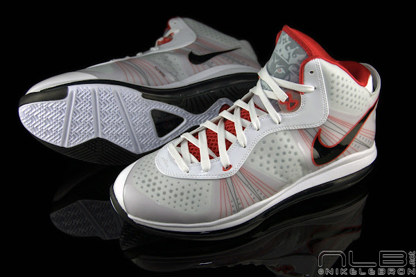 The Showcase Nike LeBron 8 V2 WhiteBlackSport Red