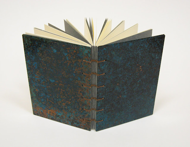 Coptic Binding with Oxidized Copper Plate Covers | Lili's Bookbinding Blog