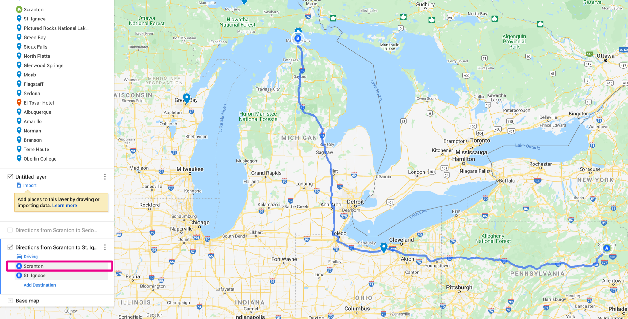 How to Use Google My Maps To Plan A Road Trip