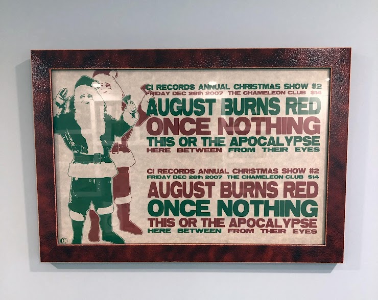 Custom Framed 2007 August Burns Red Christmas Show Official Show Poster
