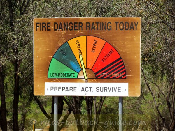 Fire danger sign
