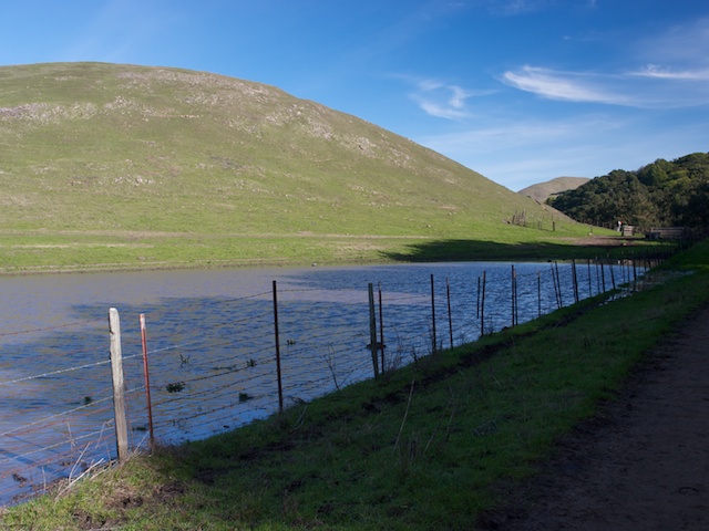 Lake by the trail approaching Mission Peak