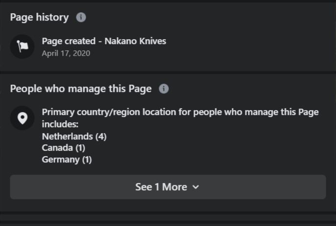 Nakano's Facebook page transparency