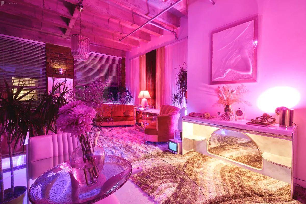 pink art deco loft in LA