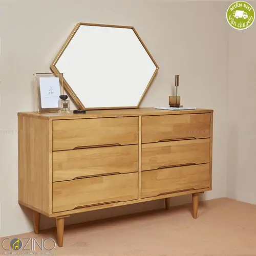 Bàn trang điểm gỗ cao cấp 6 ngăn