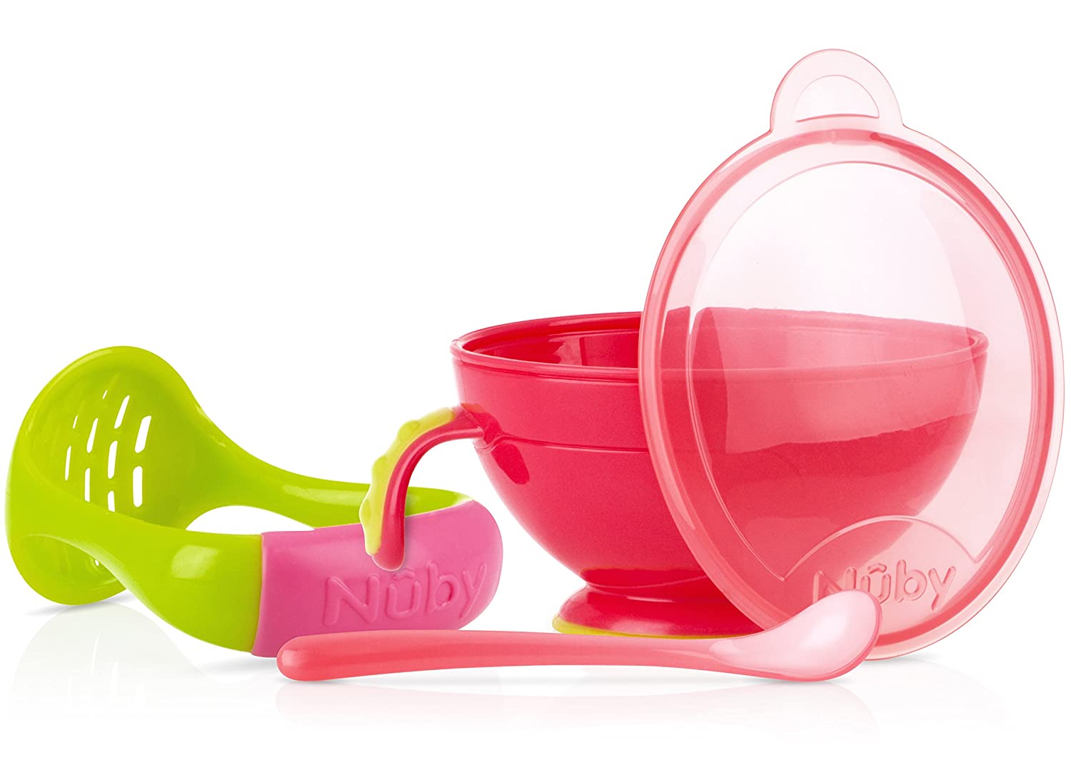 Nuby Garden Fresh Mash N’ Feed Bowl with Spoon and Food Masher