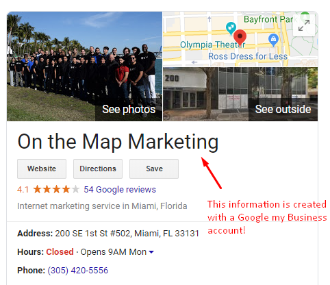 Google my business example