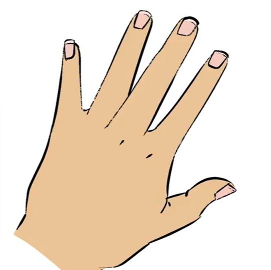 drawing of hand