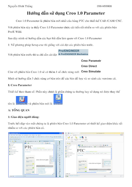 ParameterCreo1 01 Hướng dẫn làm quen với Creo 1.0 Parameter