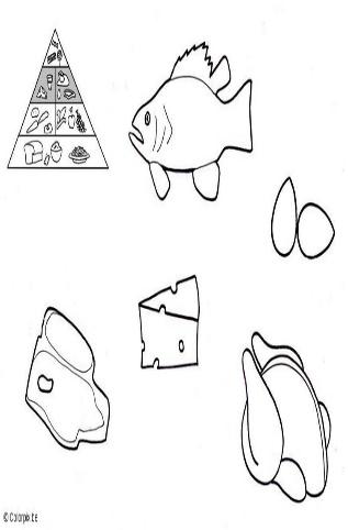 Resultado de imagen para imagenes carnes  saludables para colorear