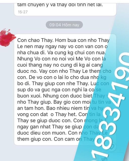 Vì nếu cứ như vậy, vợ con quen như thế nhiều thằng rồi có ý định đen tối với vợ con thôi. Vợ con càng lúc lạnh nhạt cáu gắt, không yêu con như trước và cũng ít quan tâm tới con.”