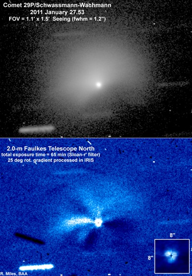 outburst no cometa 29P Schwassmann-Wachmann