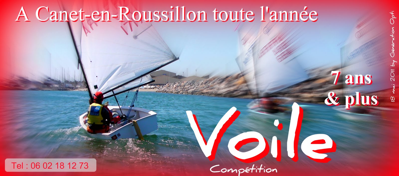 Voile 66 Optimist Perpignan Canet-en-Roussillon Pyrénnées Orientales Génération Opti