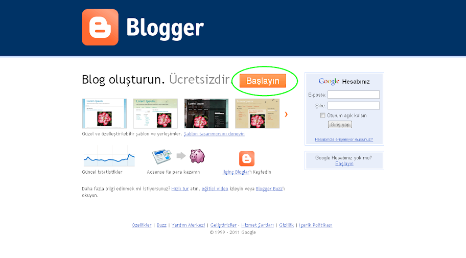Blogger ile blog oluşturmak Blogger ile blog oluşturmak