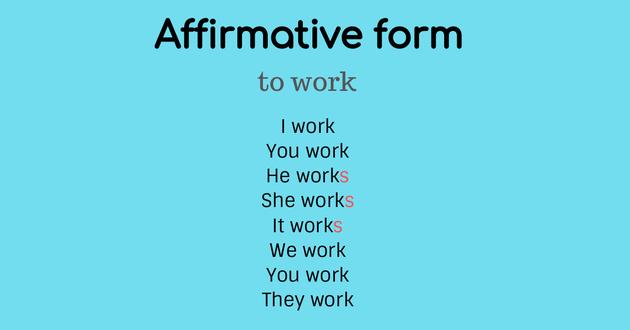 affirmative simple present