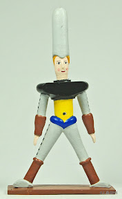 Erste von 3 Figurinen, 1919 - farbig angelegt