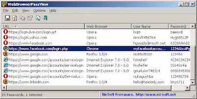 Retrieve Browser Saved Passwords With WebBrowserPassView Retrieve Browser Saved Passwords With WebBrowserPassView