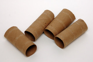 recycling paper for kids: toilet paper tube mini- campfires - crafts ideas  - crafts for kids