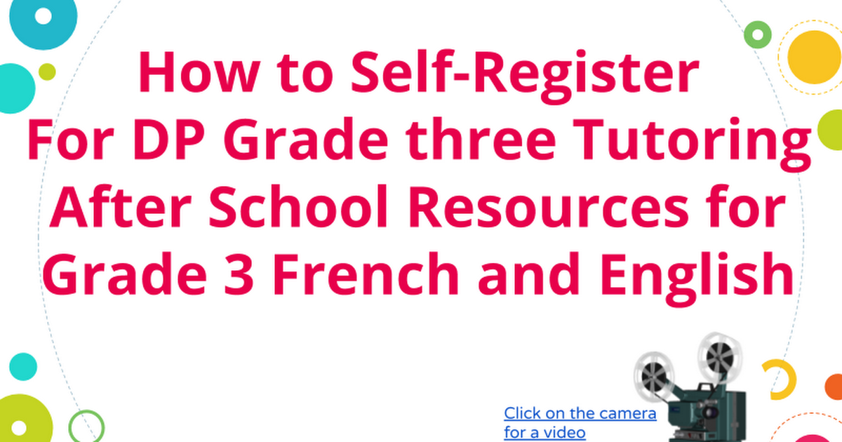 How to Self Register for the Grade Three EQAO After School Tutoring Resources 
