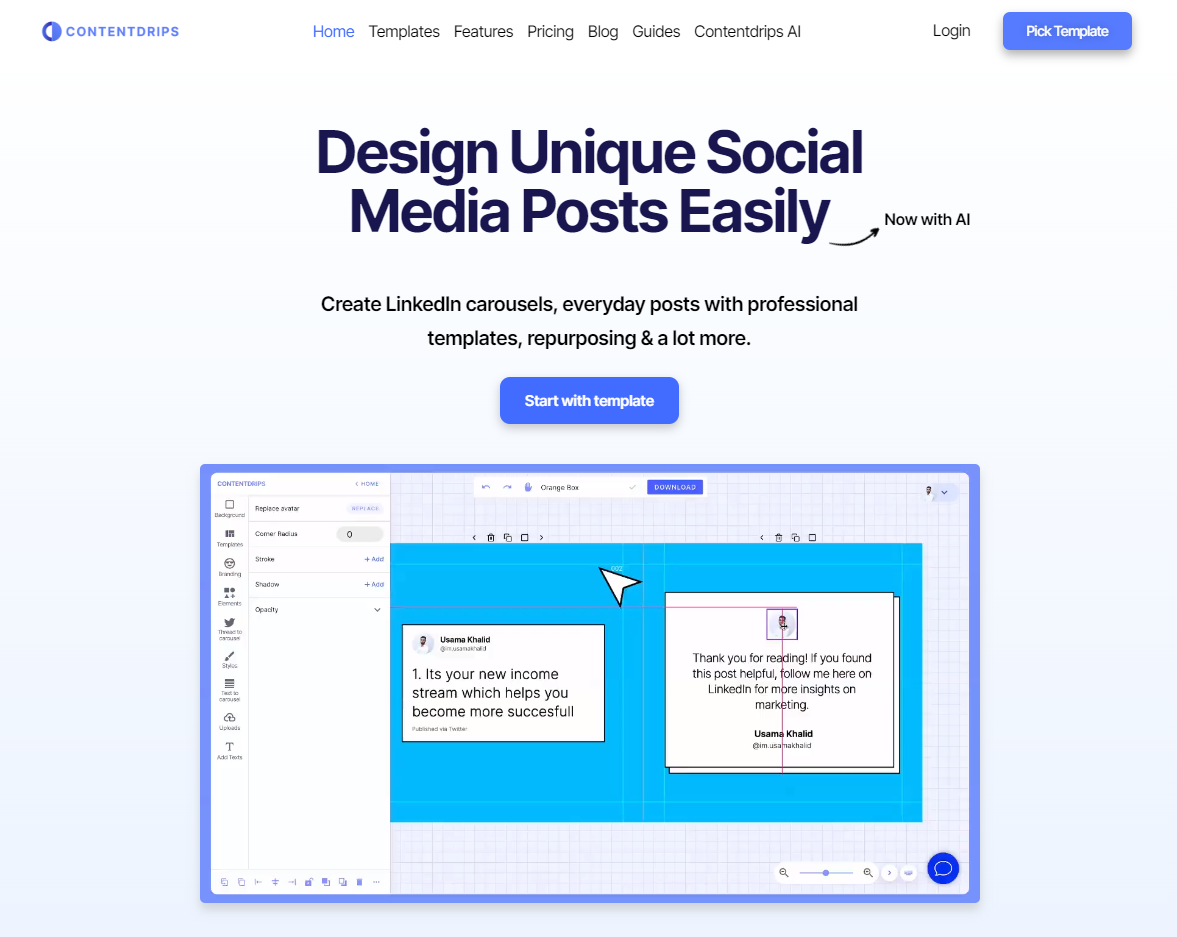 Carousel templates by Contentdrips