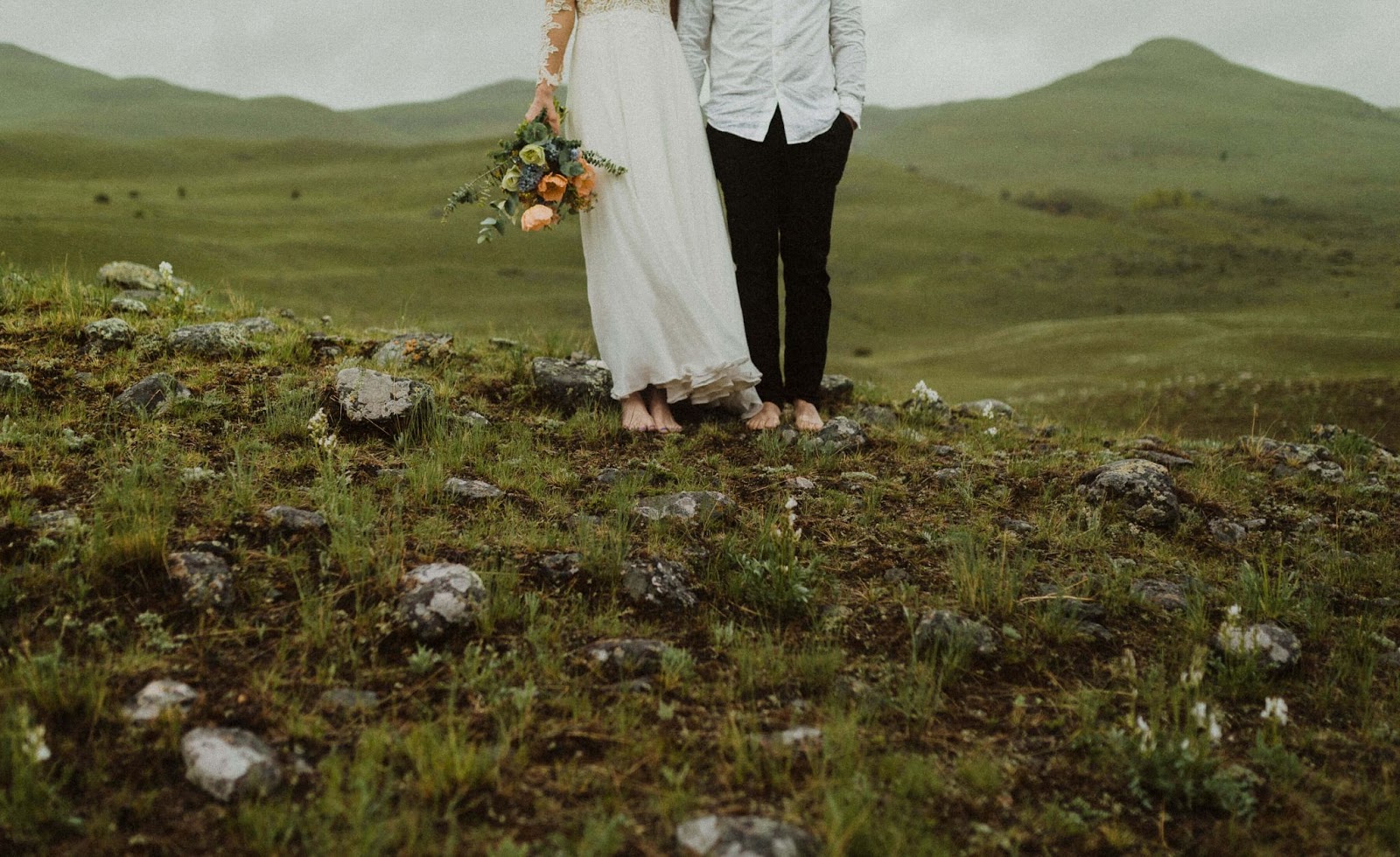 Photo of couple, waist down, by Among the Pines Photography