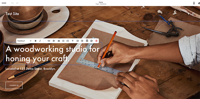 Ferramenta de criação de sites Squarespace