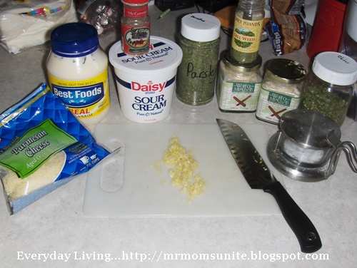 photo of ingredients for Papa Murphy's garlic sauce
