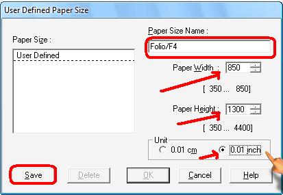 Menambah ukuran kertas pada printer - babibu