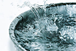 Bucket of ice water