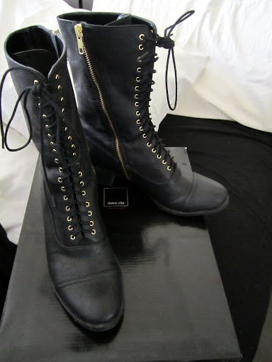 feminine lace up boots