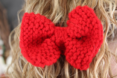 Knitted Bow by The Green Goose