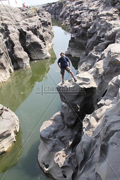 Bhavesh on the edge of potholes