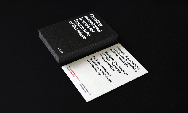 card strategy brand Workshop ocio studio berlin sprint Focus branding 