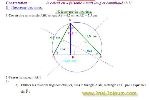 relations trigonometrique ds un triangle quelconque 2