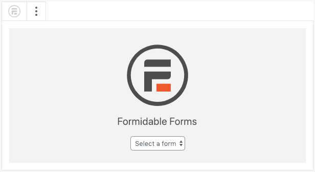 Use Formidable's WordPress block to display your form